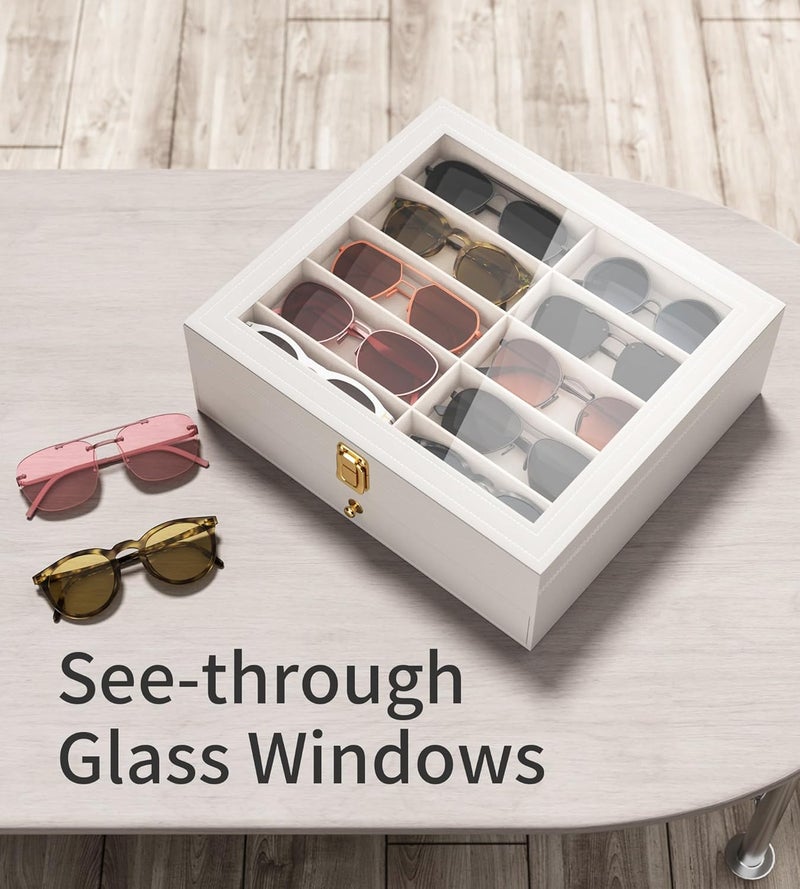 NEWLOOP Store 20 Slots Sunglass Organizer for Women Men Multiple Pairs of Sunglasses Storage Box See-Through Display Show Case - Image 5